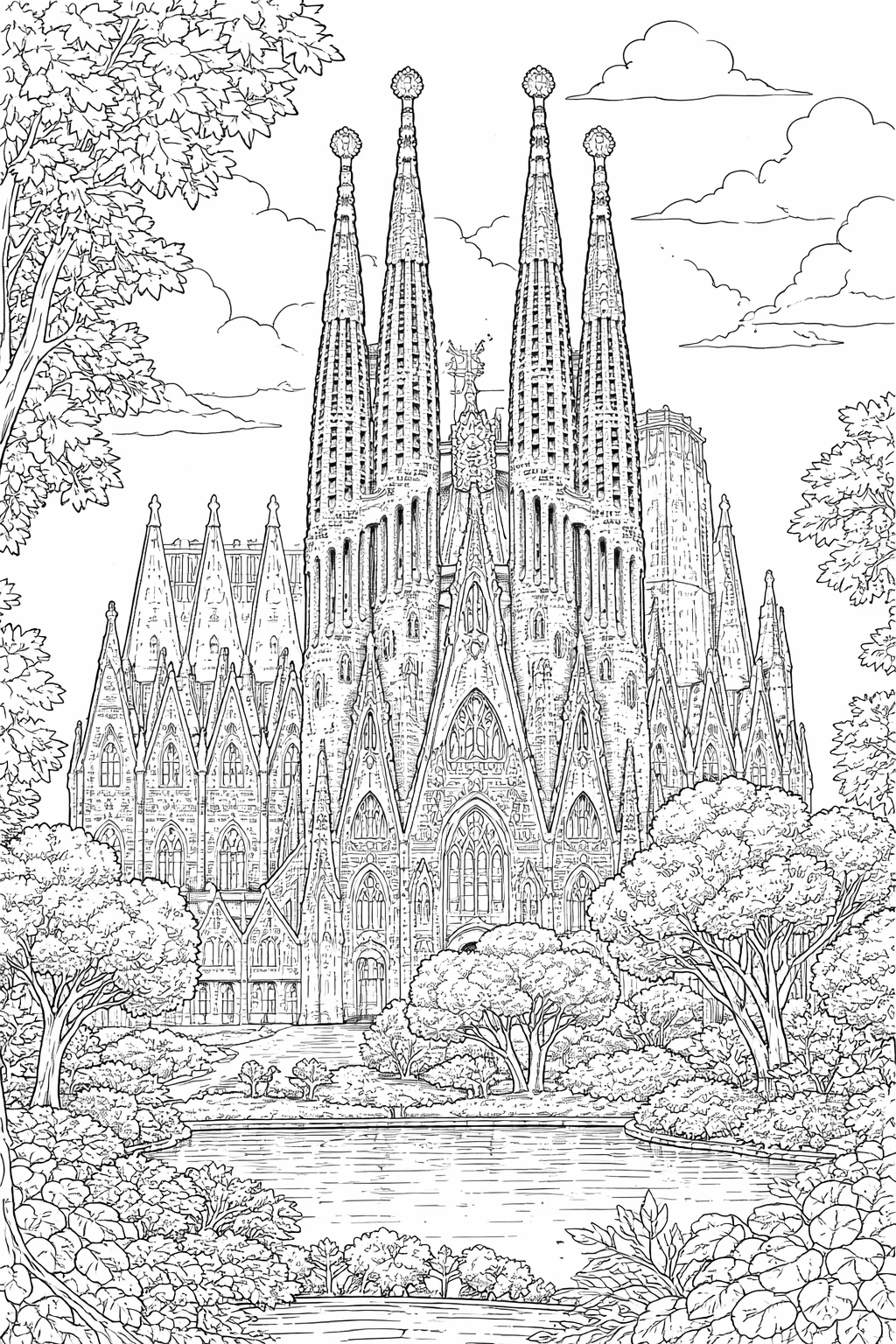 España para Colorear – 75 Ilustraciones de Monumentos y Paisajes