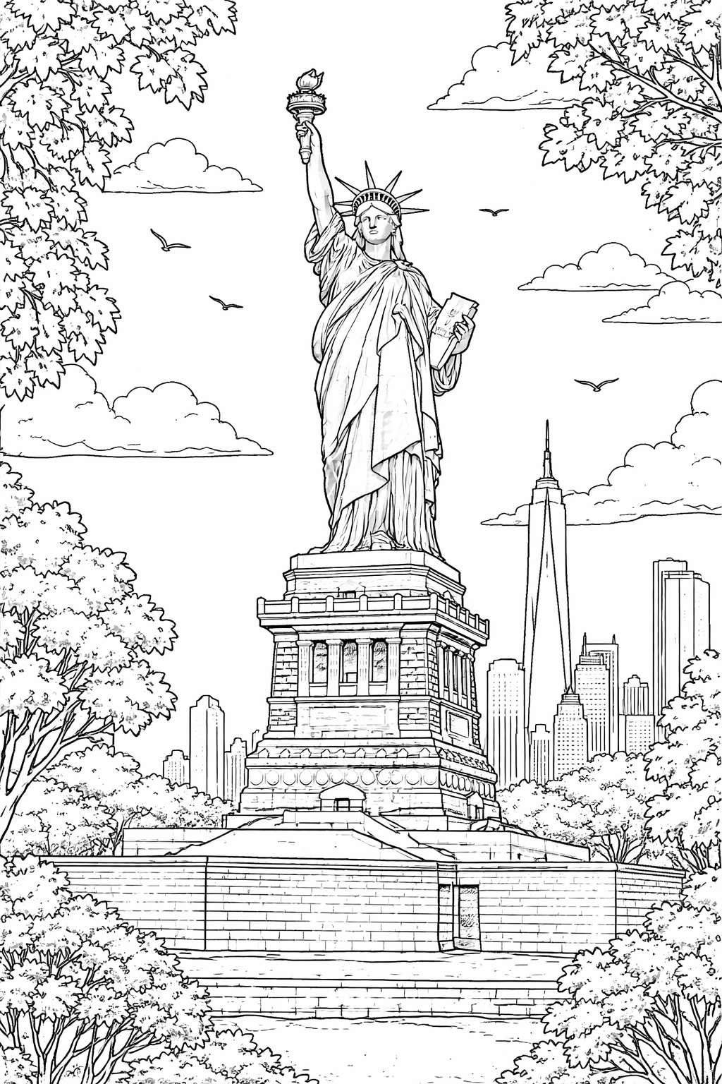 El Mundo para Colorear – 75 Ilustraciones de Monumentos y Paisajes