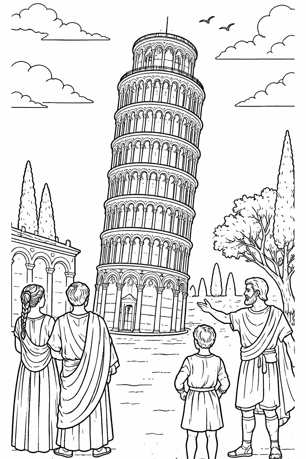 Italia y su Historia para Colorear – 75 Ilustraciones de Monumentos