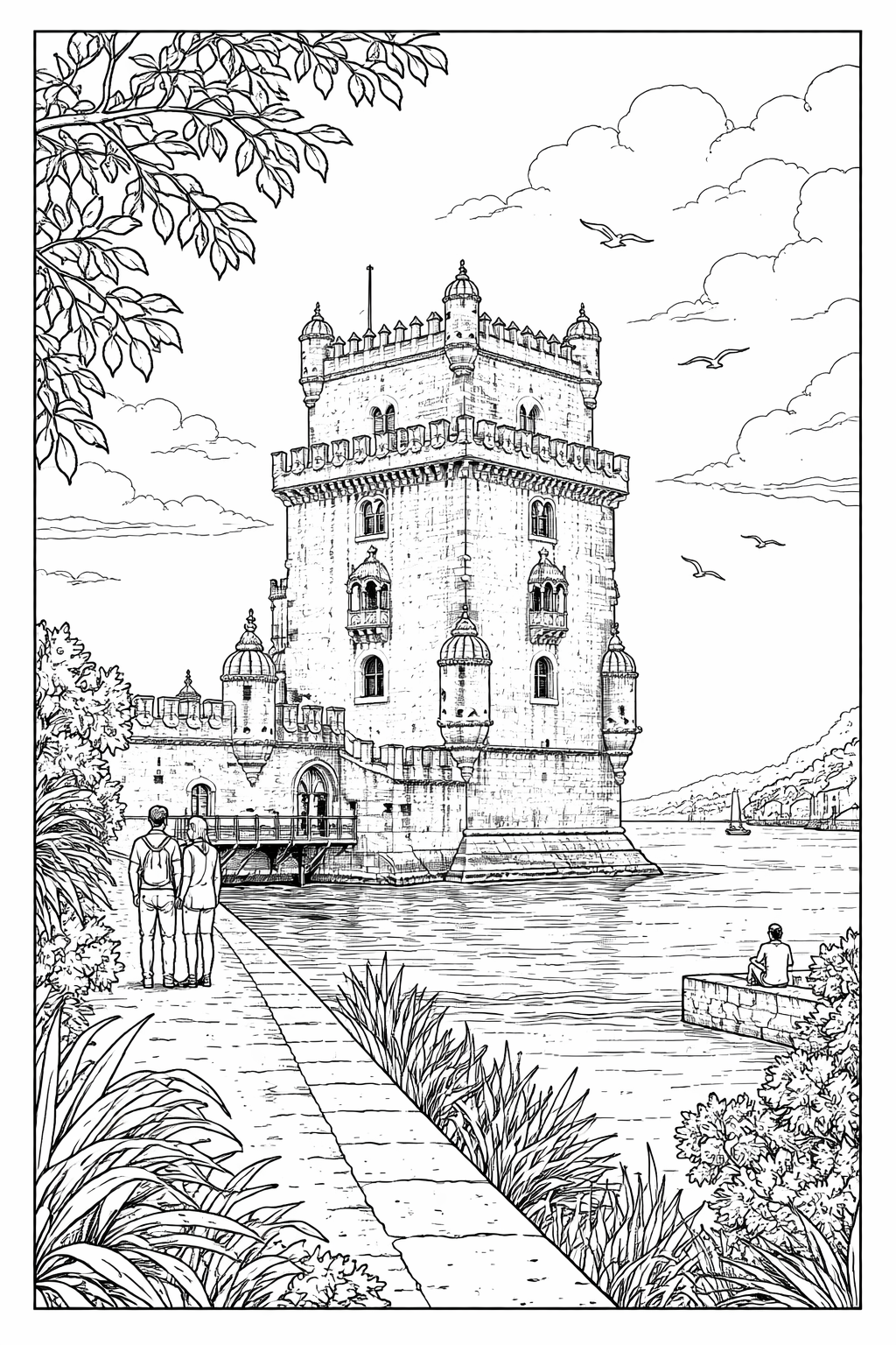 Europa para Colorear – 75 Ilustraciones de Monumentos y Paisajes