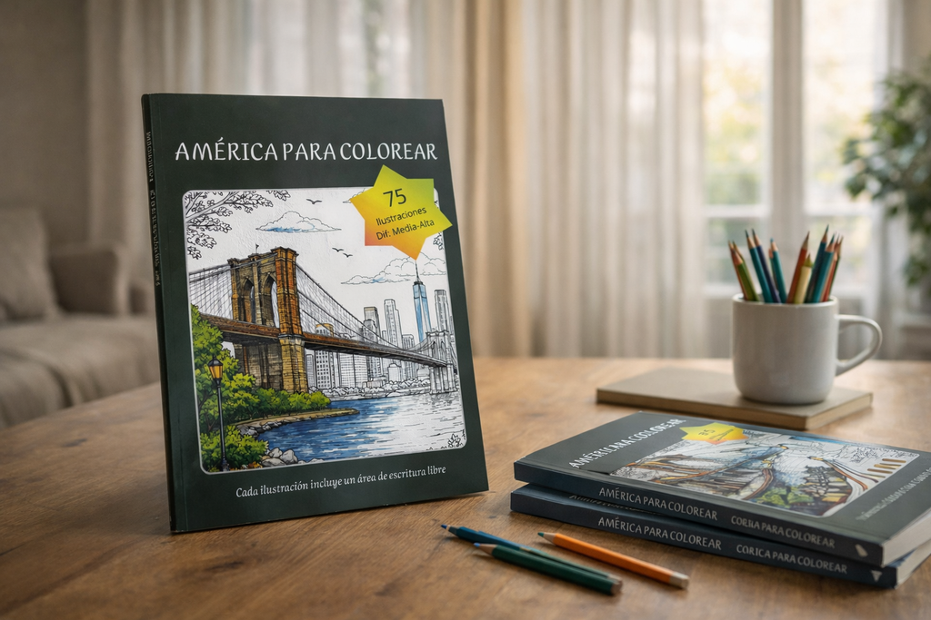 América para Colorear - 75 Ilustraciones de Monumentos USA y Latinoamérica