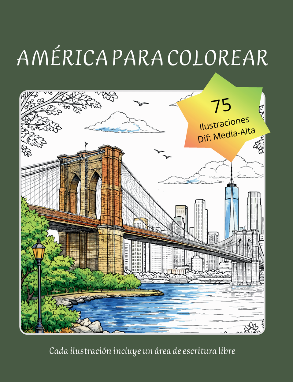 América para Colorear - 75 Ilustraciones de Monumentos USA y Latinoamérica