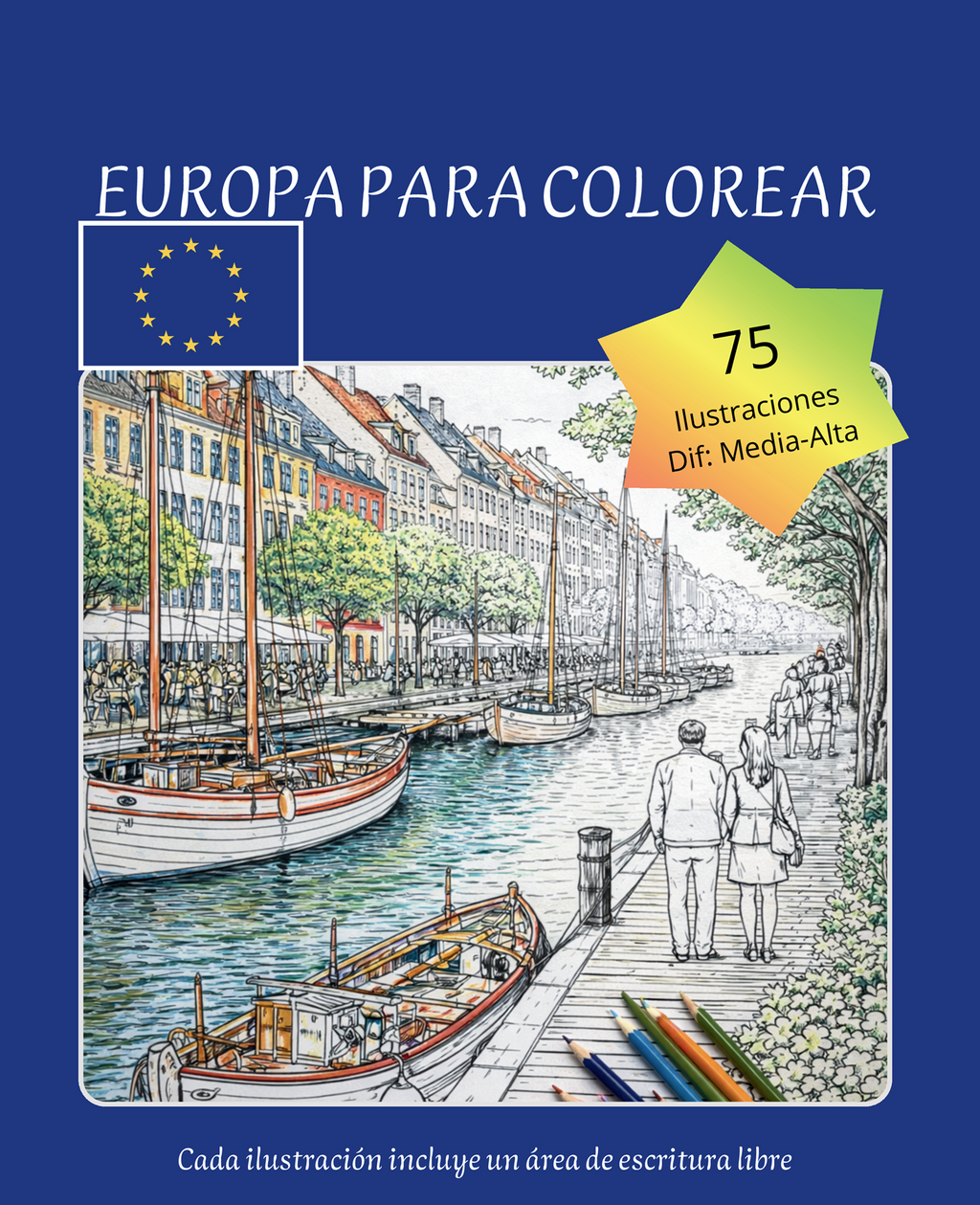Europa para Colorear – 75 Ilustraciones de Monumentos y Paisajes