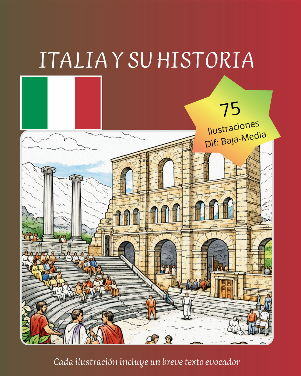 Italia y su Historia para Colorear – 75 Ilustraciones de Monumentos