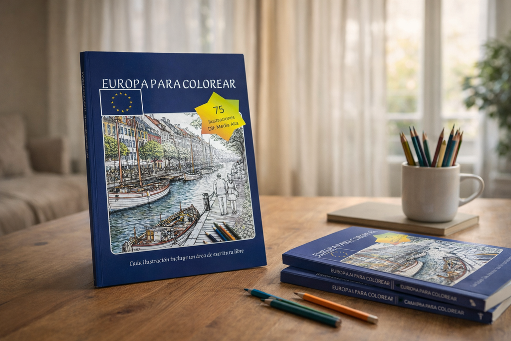 Viaja por España y Europa – Pack 3 Libros para Colorear