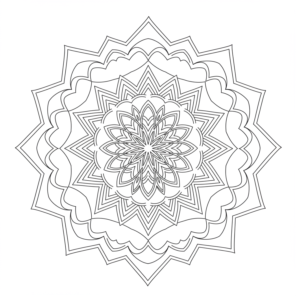 Mandalas Geométricos – 50 Ilustraciones de Patrones Precisos