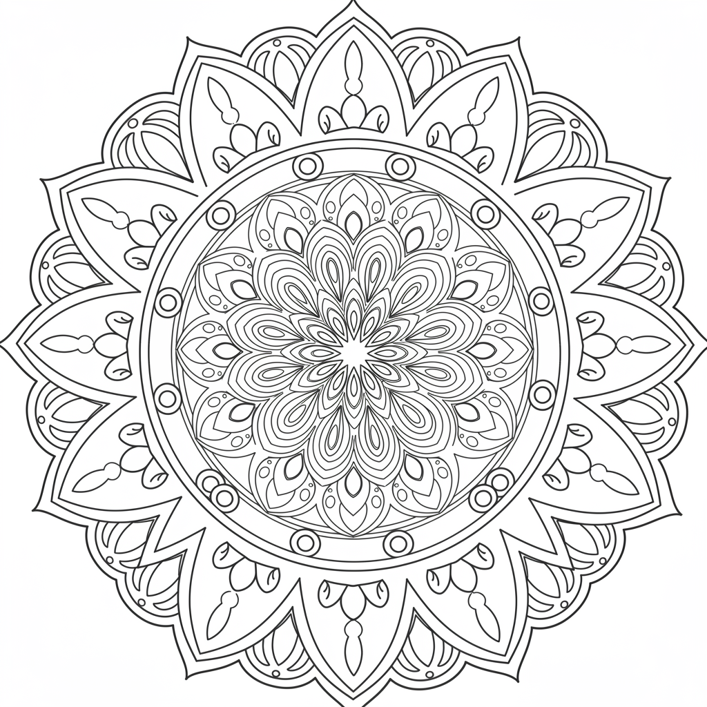 Mandalas Florales y Orgánicos – 50 Ilustraciones Inspiradas en la Naturaleza