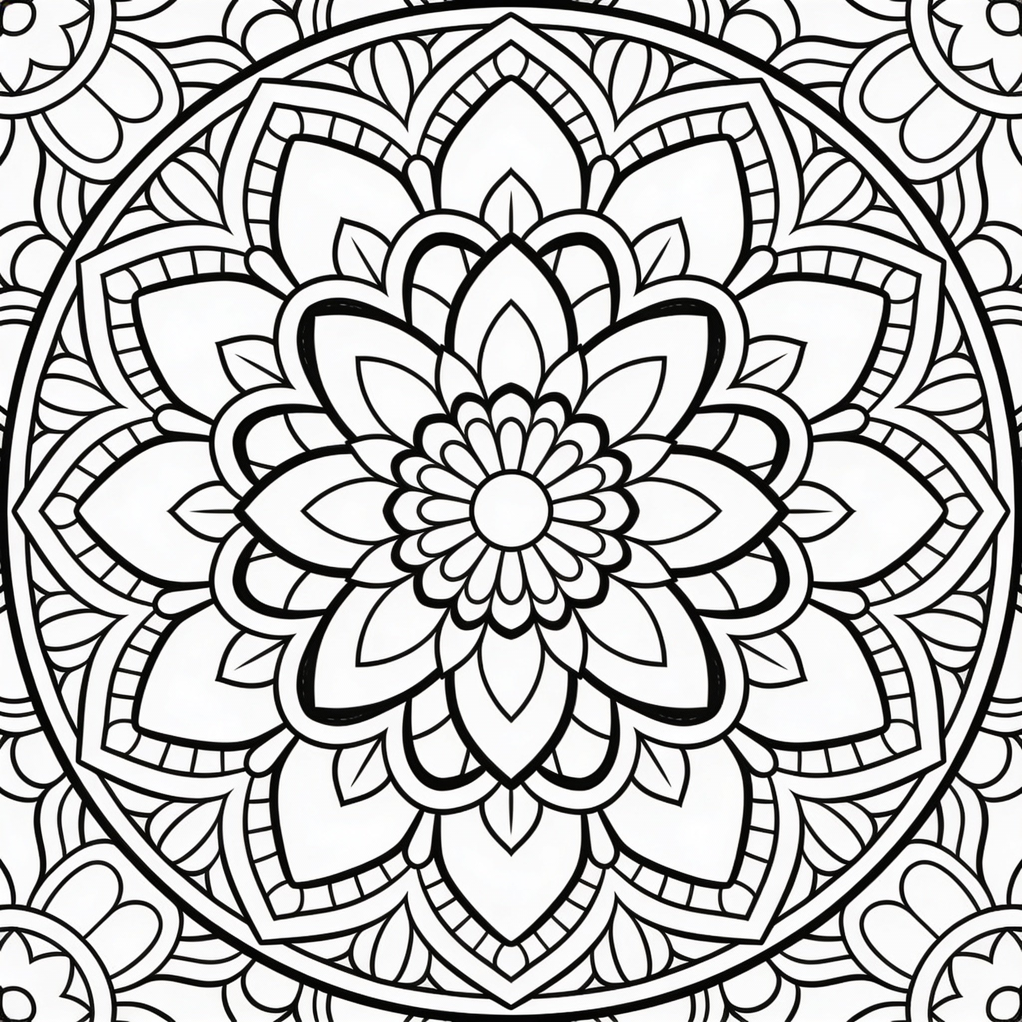 Mandalas Complejos y Detallados – 50 Ilustraciones de Alto Nivel